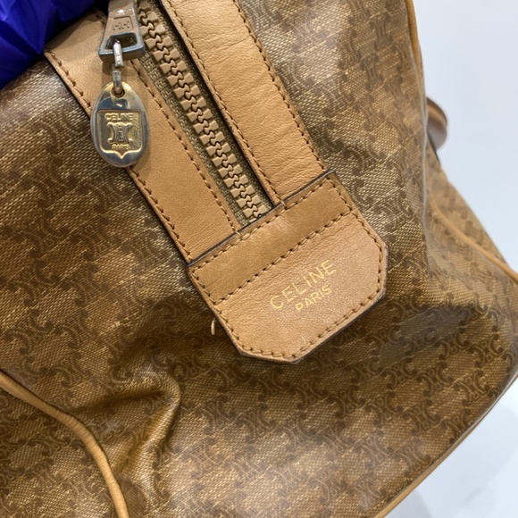 Celine Brown Macadam Boston Bag Sku#85272 (Gently used, Stains) - Picture 10 of 14